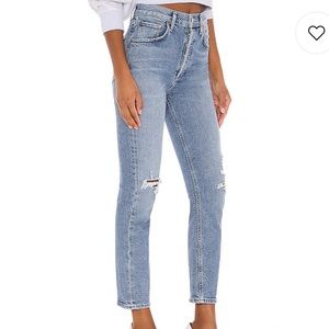 Riley High Rise Straight Crop Jeans